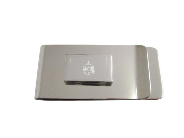 Silver Toned Etched Maine State Flag Money Clip