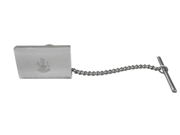 Silver Toned Etched Maine State Flag Tie Tack