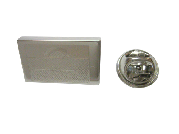 Silver Toned Etched Malawi Flag Lapel Pin