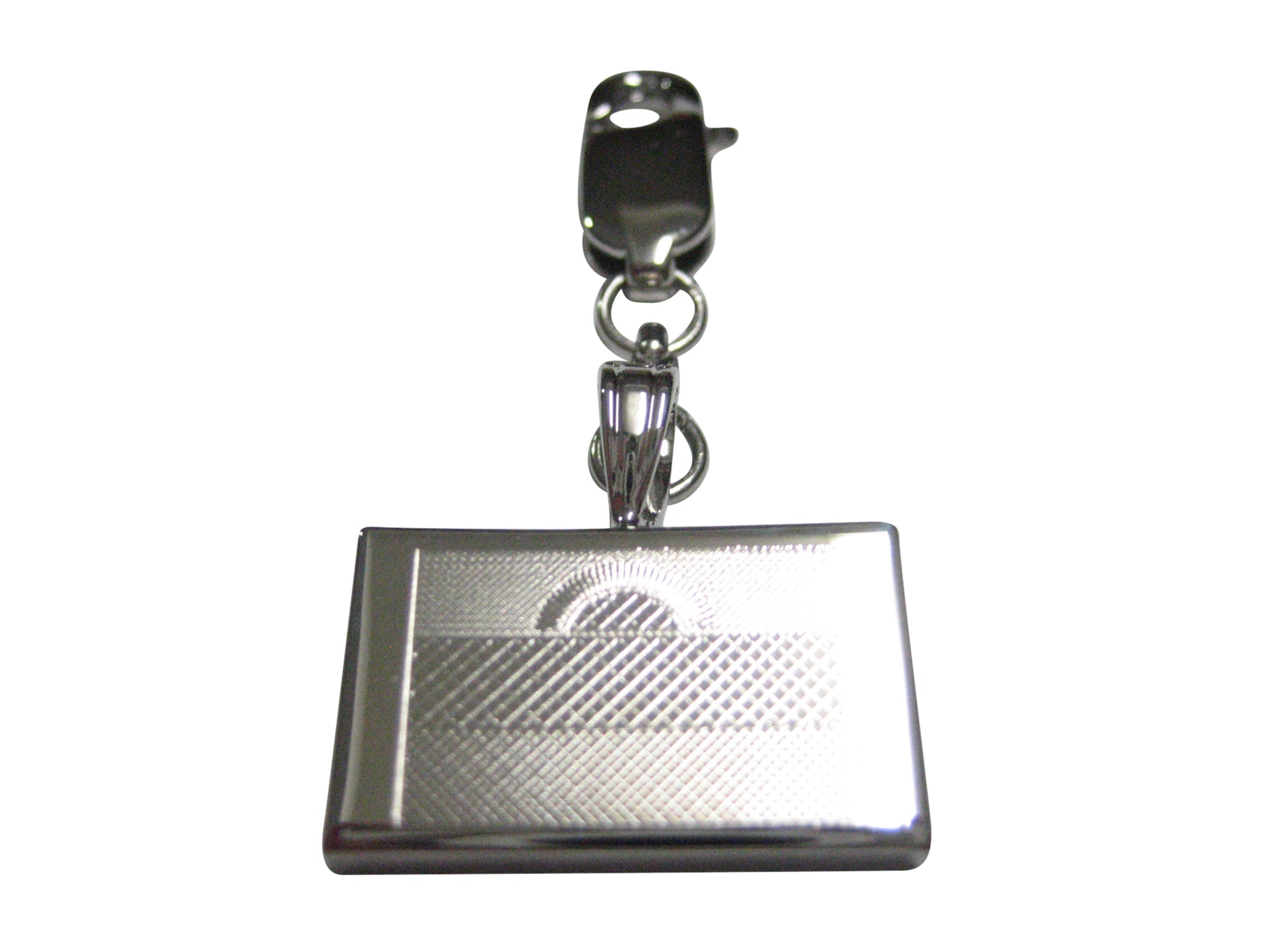 Silver Toned Etched Malawi Flag Pendant Zipper Pull Charm