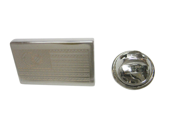 Silver Toned Etched Malaysia Flag Lapel Pin