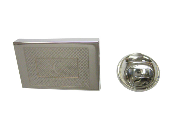 Silver Toned Etched Maldives Flag Lapel Pin