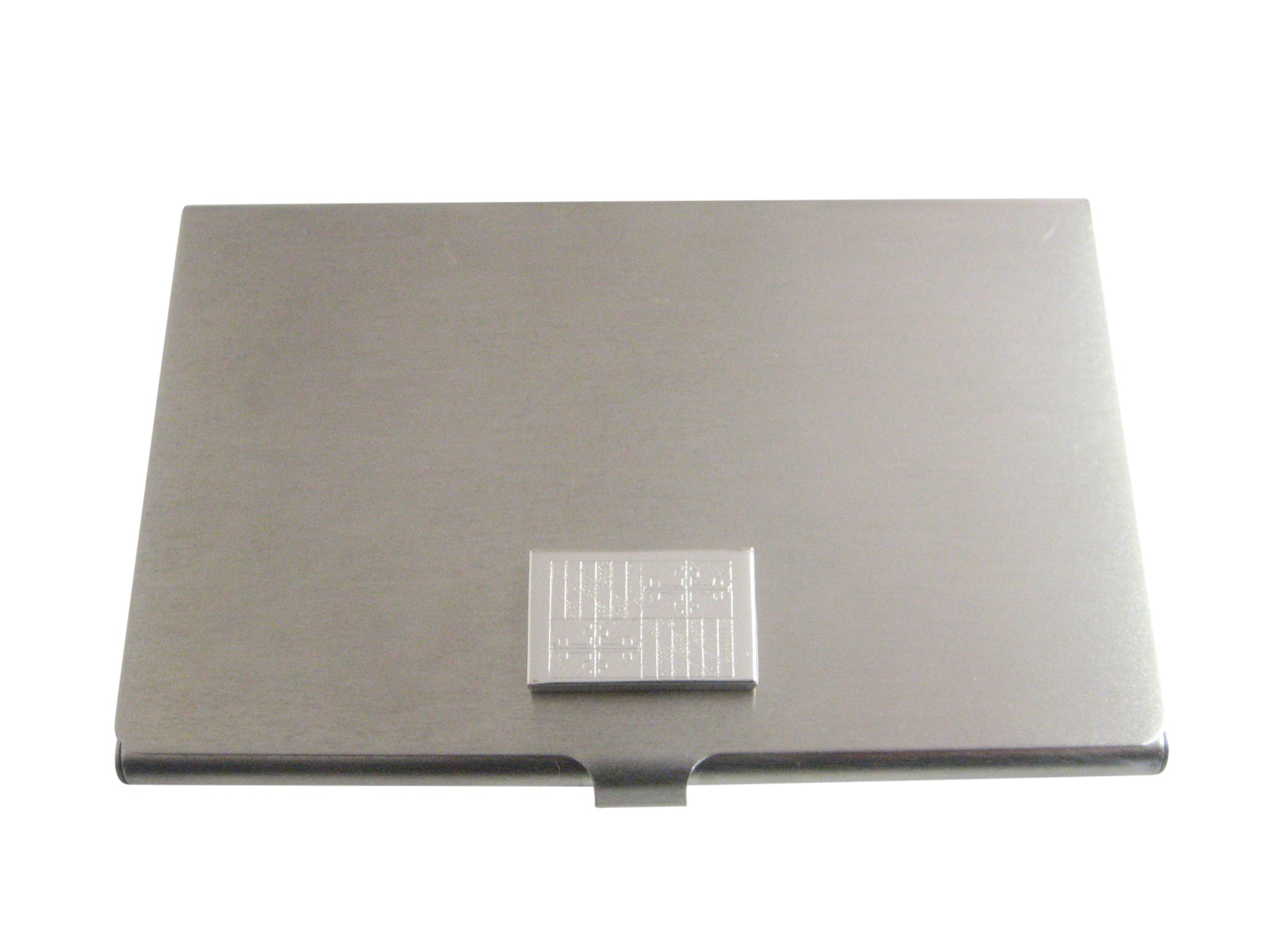 Silver Toned Etched Maryland State Flag Business Card Holder