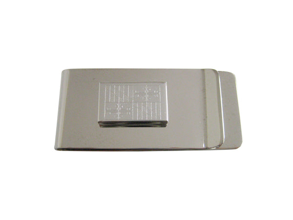 Silver Toned Etched Maryland State Flag Money Clip