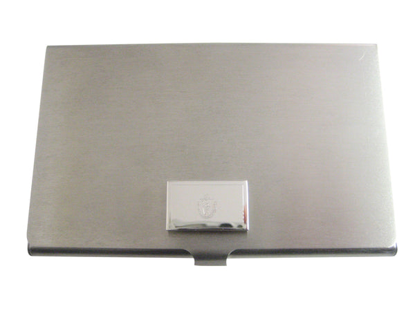 Silver Toned Etched Massachusetts State Flag Business Card Holder