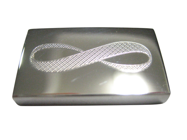 Silver Toned Etched Mathematical Infinity Google Googol Symbol Magnet