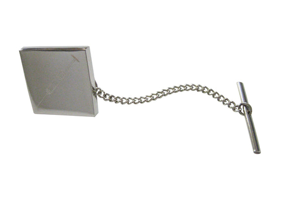 Silver Toned Etched Medical Hypodermic Needle Tie Tack