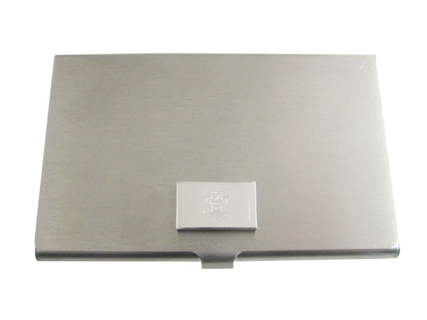 Silver Toned Etched Michigan State Flag Business Card Holder