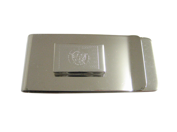 Silver Toned Etched Minnesota State Flag Money Clip
