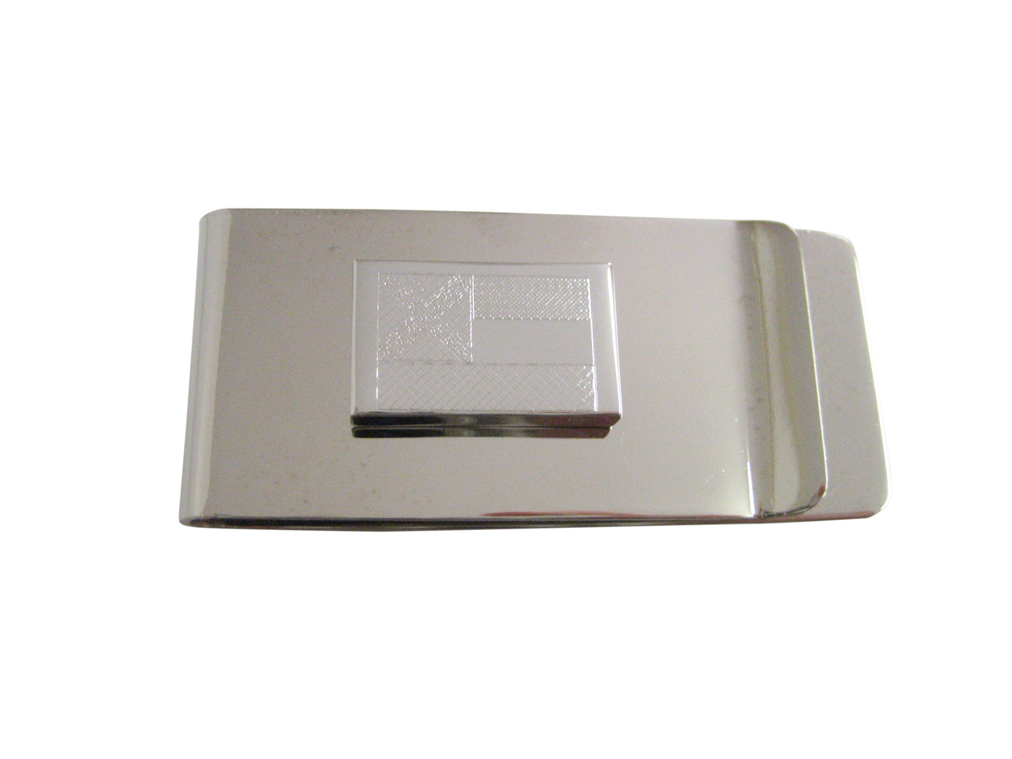 Silver Toned Etched Mississippi State Flag Money Clip
