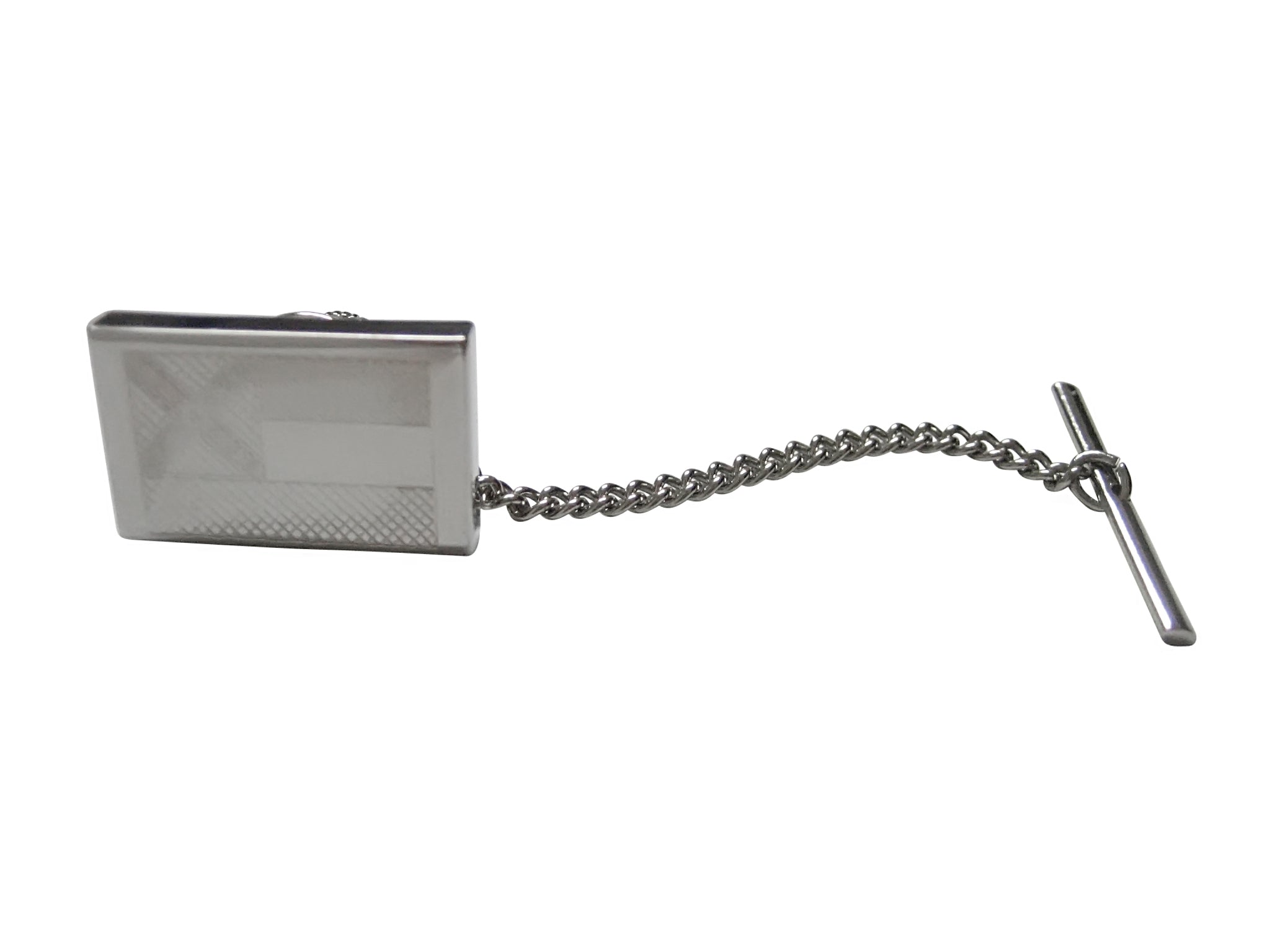 Silver Toned Etched Mississippi State Flag Tie Tack