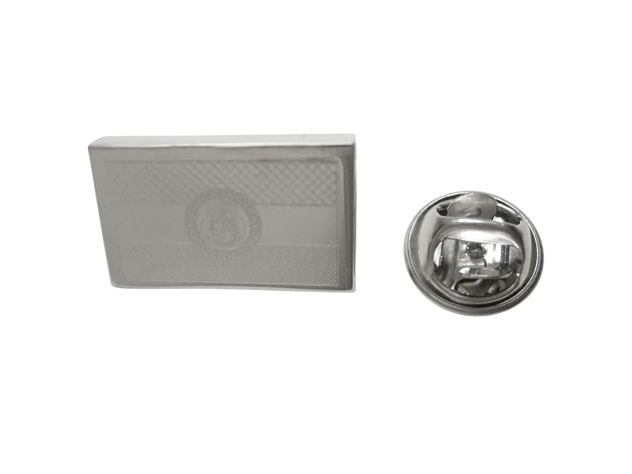 Silver Toned Etched Missouri State Flag Lapel Pin