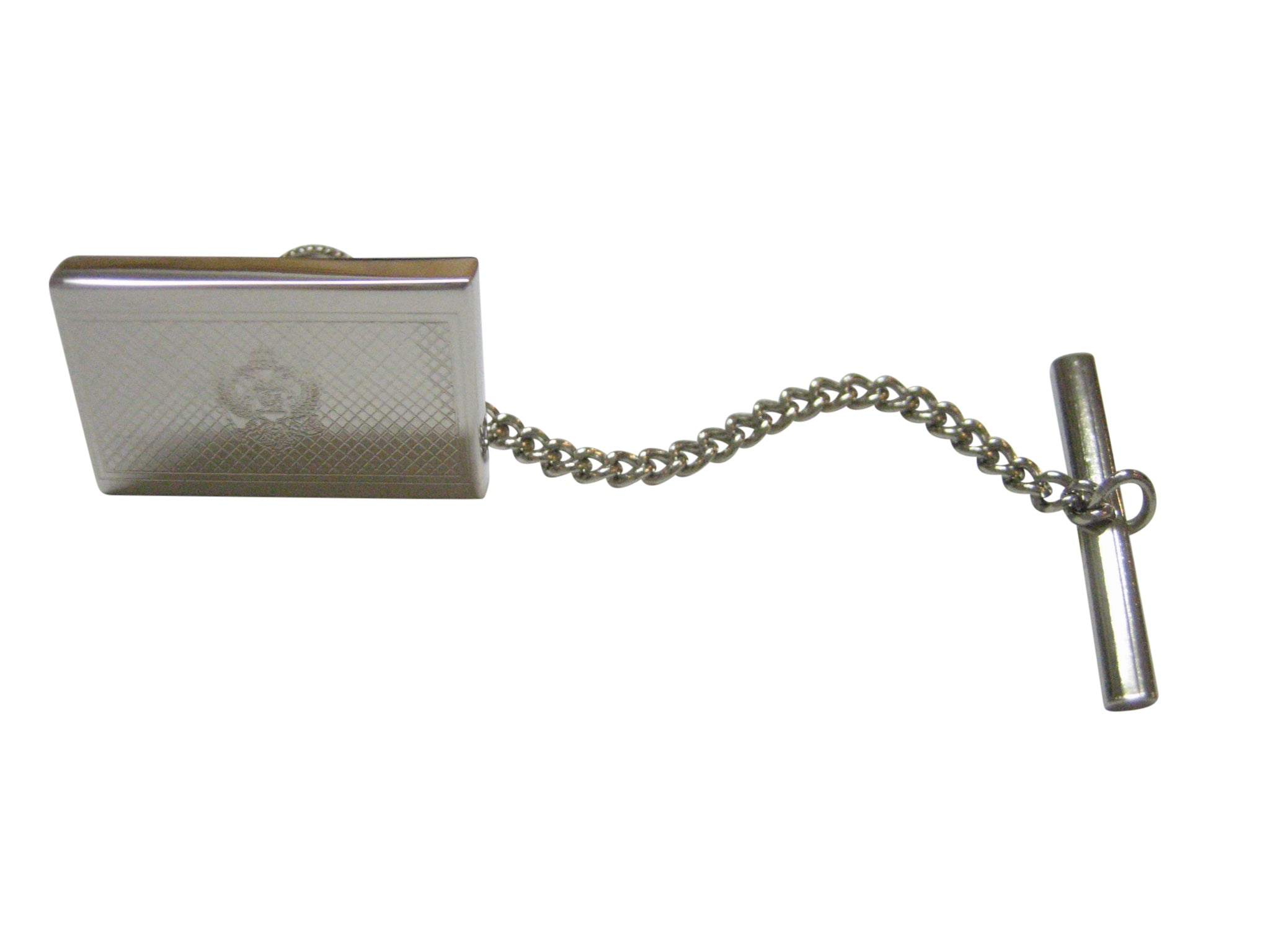 Silver Toned Etched Montenegro Flag Tie Tack