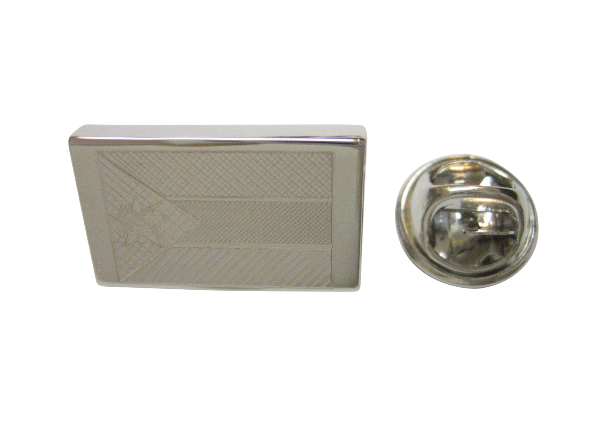 Silver Toned Etched Mozambique Flag Lapel Pin