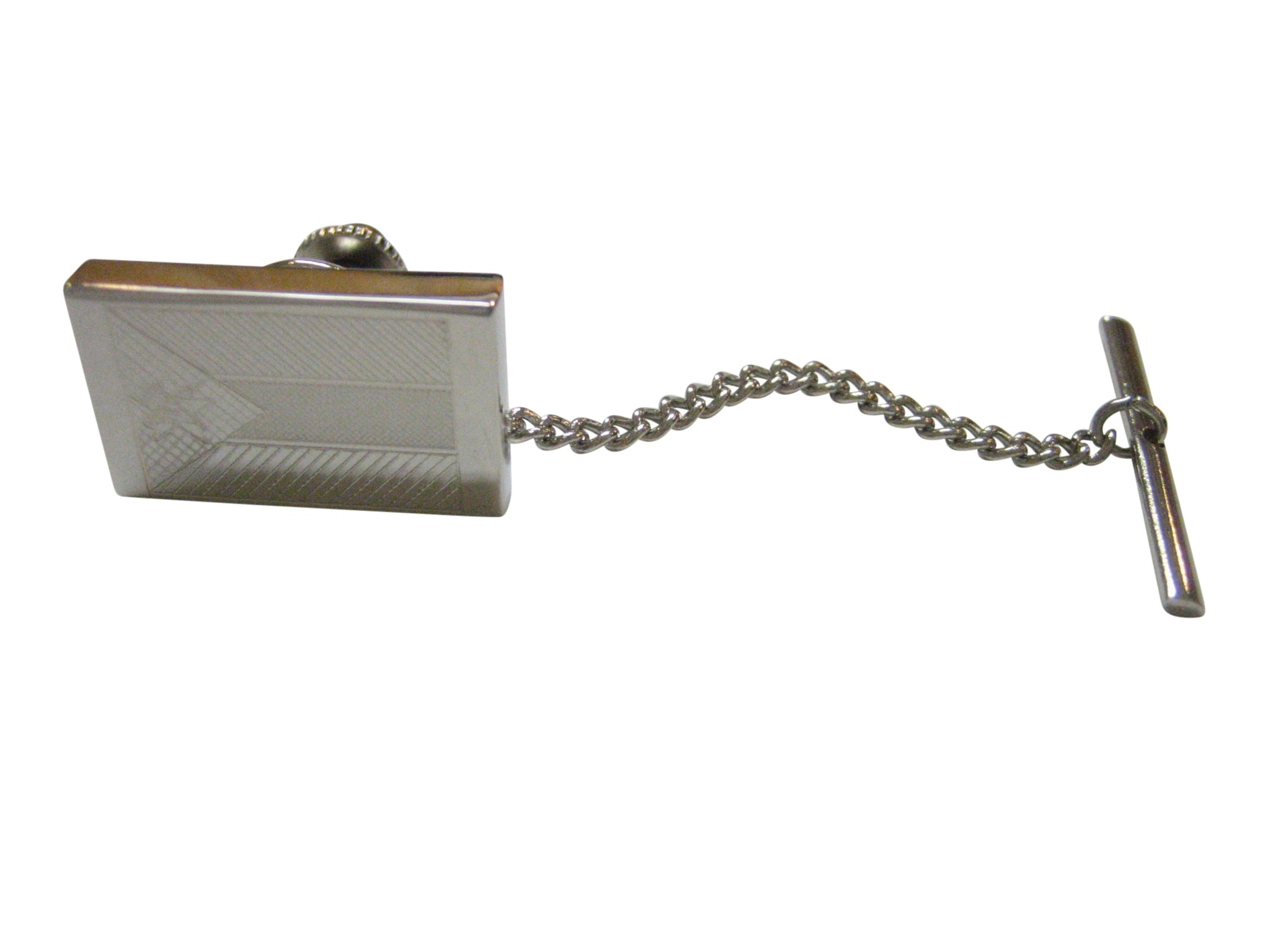 Silver Toned Etched Mozambique Flag Tie Tack