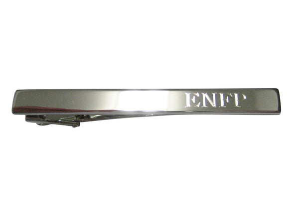 Silver Toned Etched Myers Briggs ENFP Tie Clip