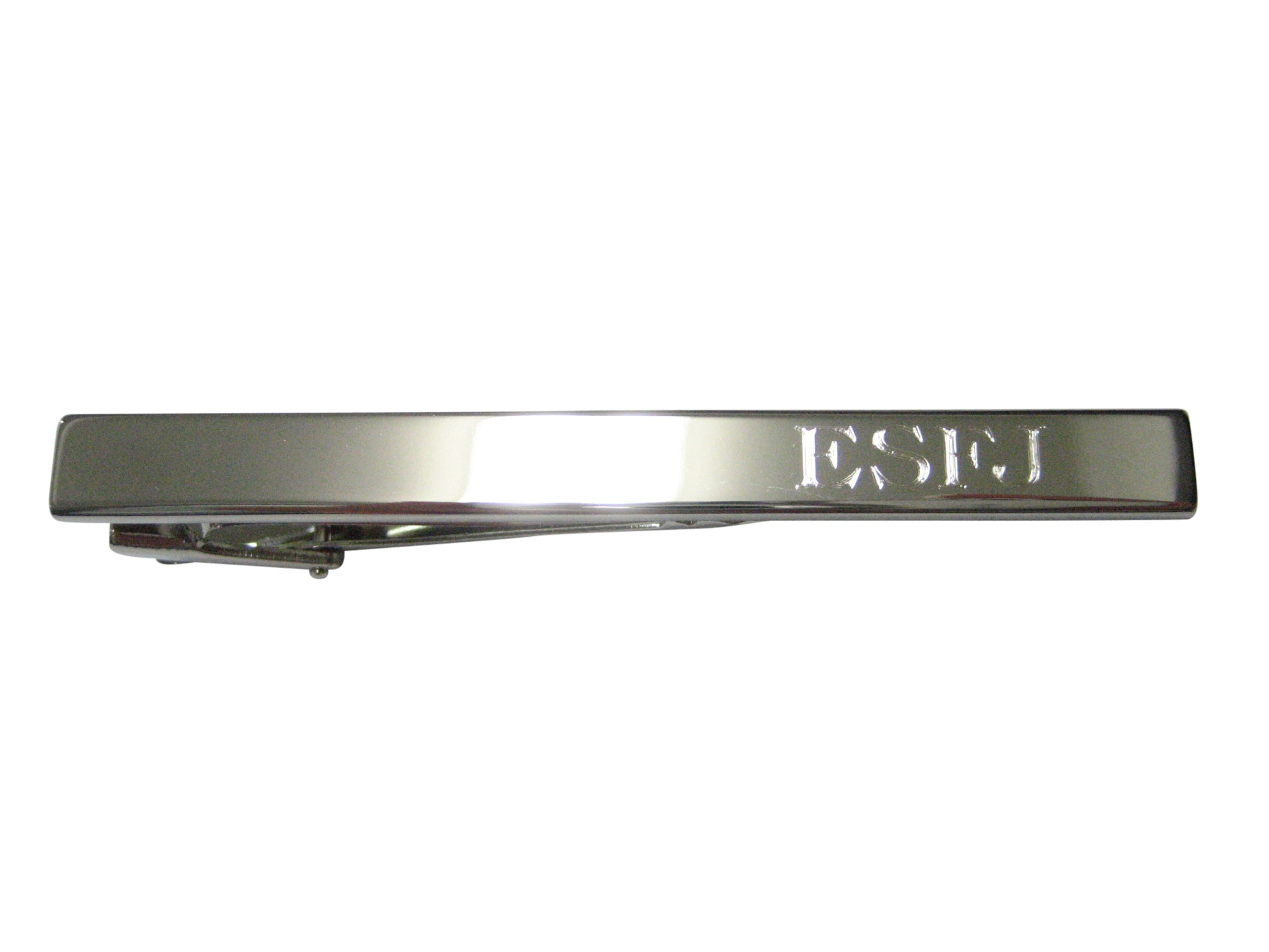 Silver Toned Etched Myers Briggs ESFJ Tie Clip
