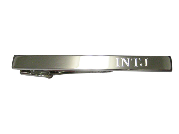 Silver Toned Etched Myers Briggs INTJ Tie Clip