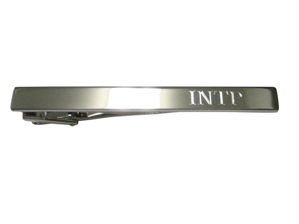 Silver Toned Etched Myers Briggs INTP Tie Clip