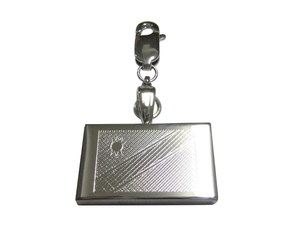 Silver Toned Etched Namibia Flag Pendant Zipper Pull Charm