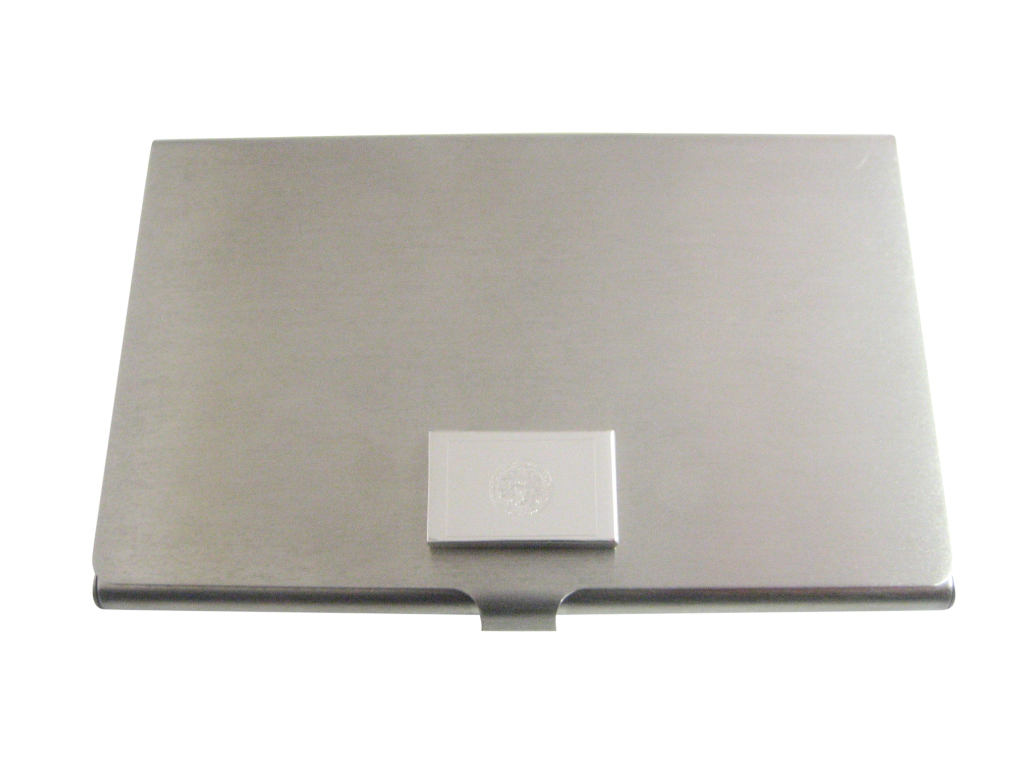 Silver Toned Etched Nebraska State Flag Business Card Holder