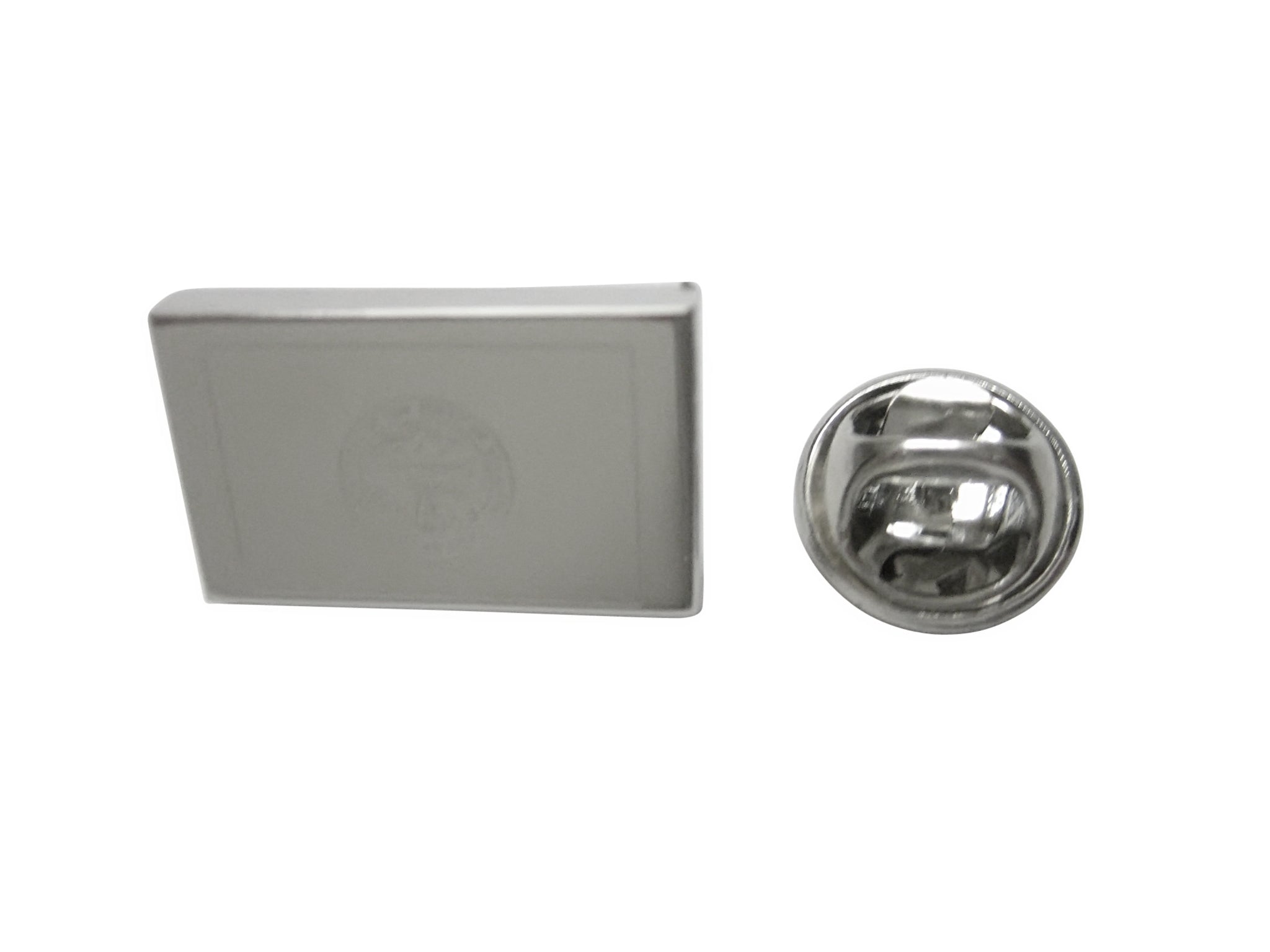 Silver Toned Etched Nebraska State Flag Lapel Pin