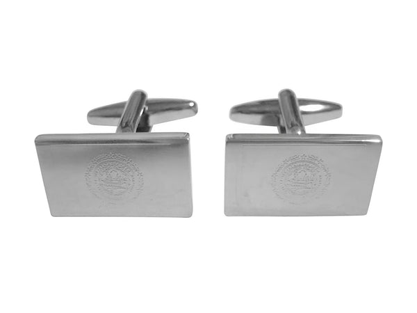 Silver Toned Etched New Hampshire State Flag Cufflinks