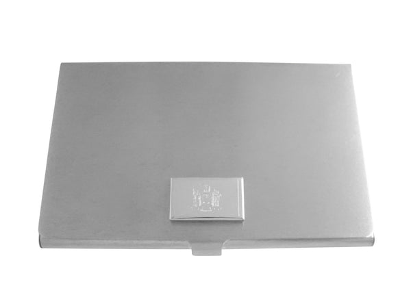Silver Toned Etched New York State Flag Business Card Holder