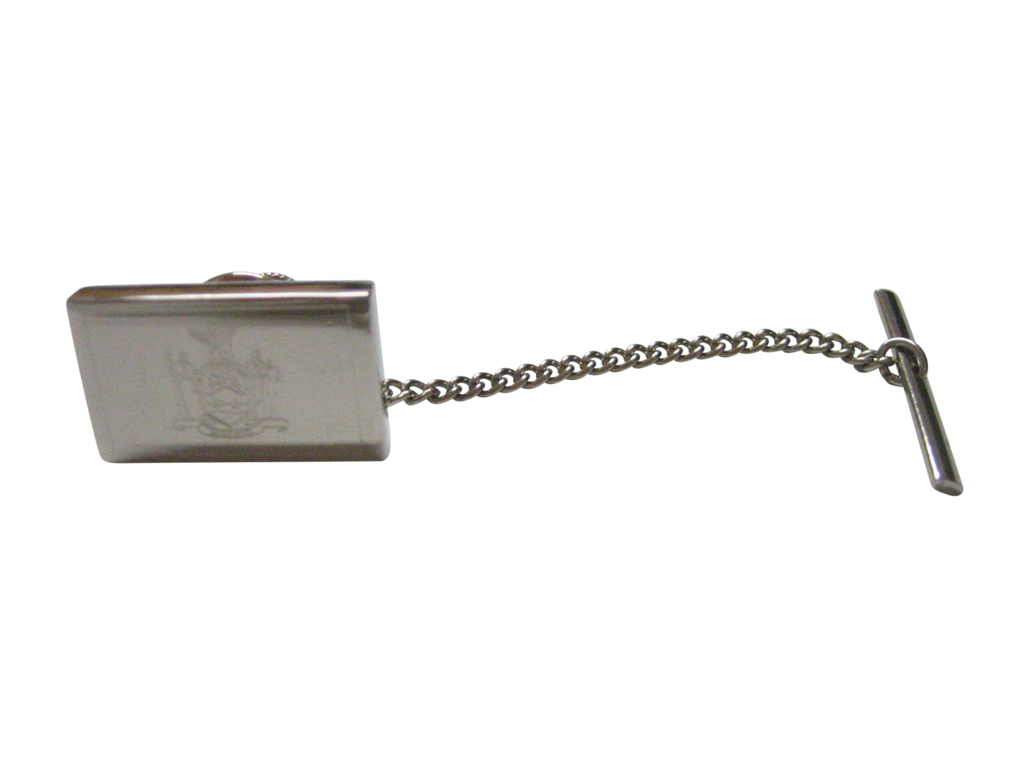 Silver Toned Etched New York State Flag Tie Tack