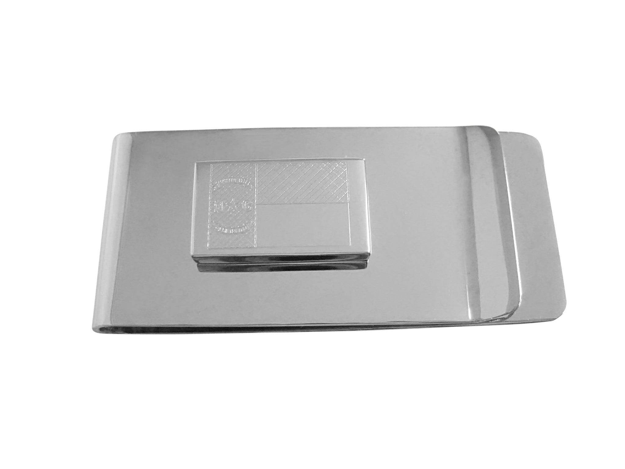 Silver Toned Etched North Carolina State Flag Money Clip