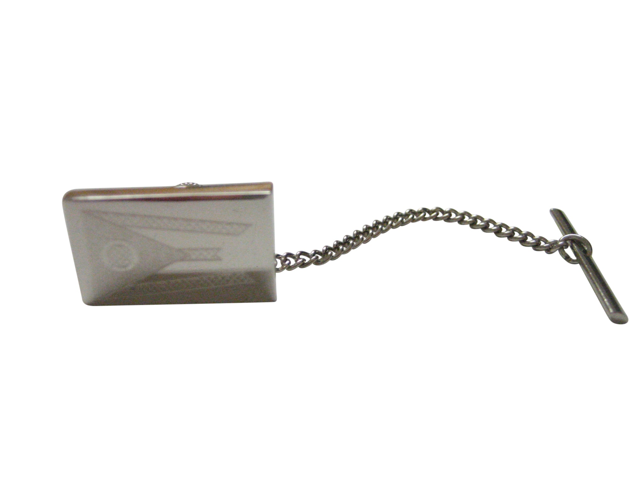Silver Toned Etched Ohio State Flag Tie Tack
