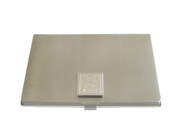 Silver Toned Etched Optometrist Business Card Holder