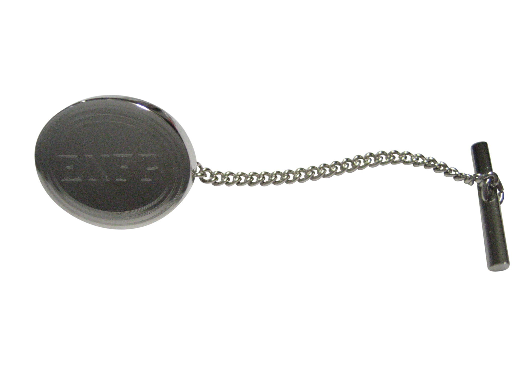 Silver Toned Etched Oval Myers Briggs ENFP Tie Tack