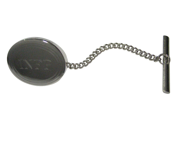 Silver Toned Etched Oval Myers Briggs INFP Tie Tack