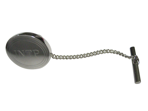 Silver Toned Etched Oval Myers Briggs INTP Tie Tack
