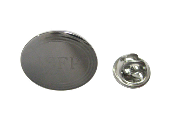 Silver Toned Etched Oval Myers Briggs ISFP Lapel Pin