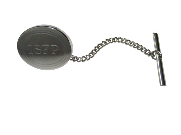 Silver Toned Etched Oval Myers Briggs ISFP Tie Tack