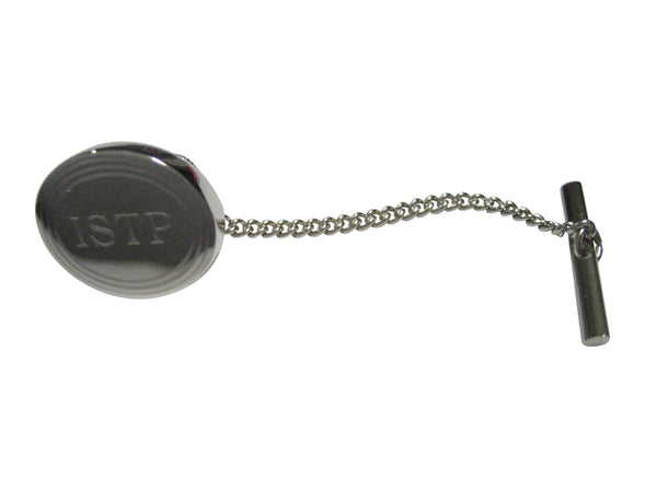 Silver Toned Etched Oval Myers Briggs ISTP Tie Tack