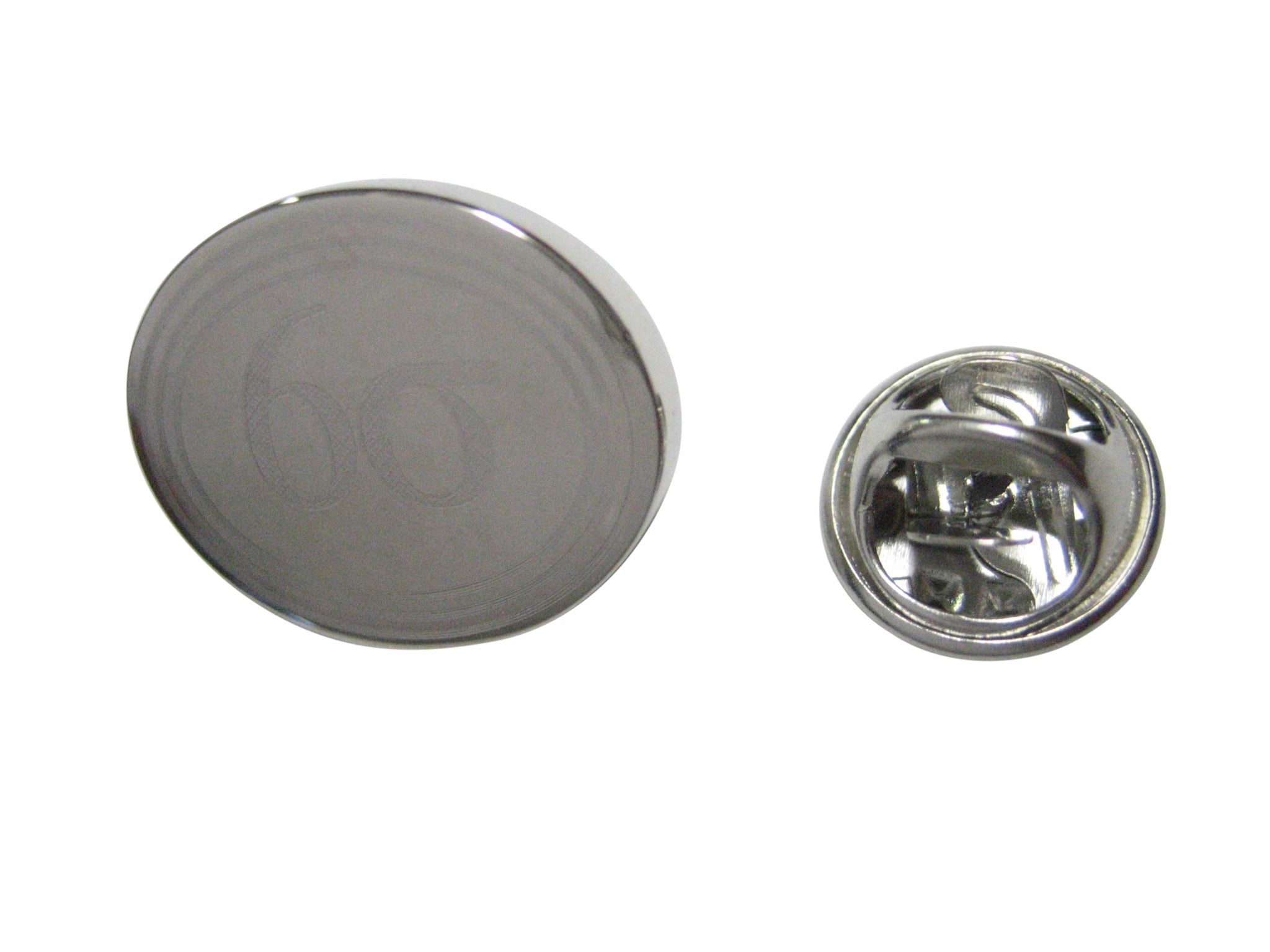 Silver Toned Etched Oval Six Sigma Lapel Pin