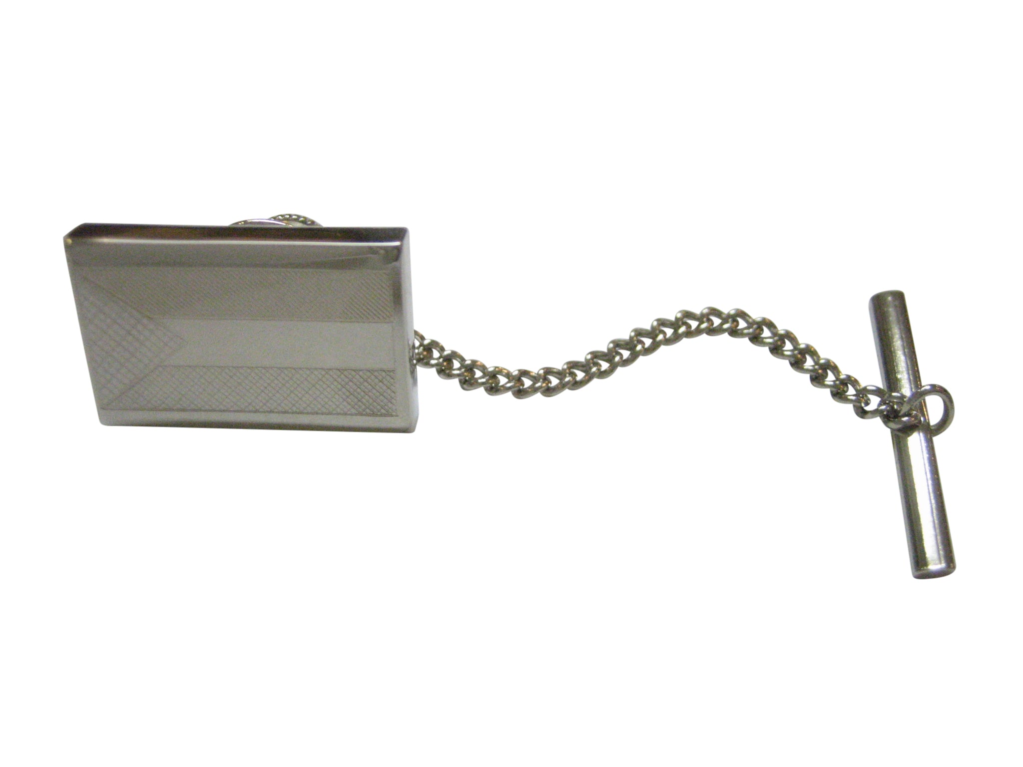 Silver Toned Etched Palestine Flag Tie Tack