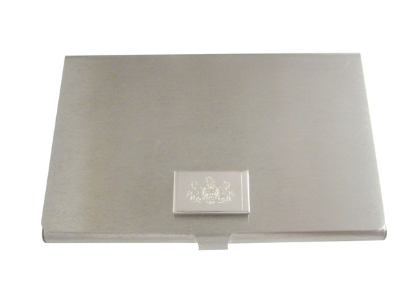 Silver Toned Etched Pennsylvania State Flag Business Card Holder