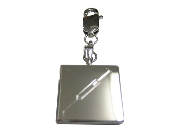 Silver Toned Etched Phlebotomist Hypodermic Syringe Needle Pendant Zipper Pull Charm