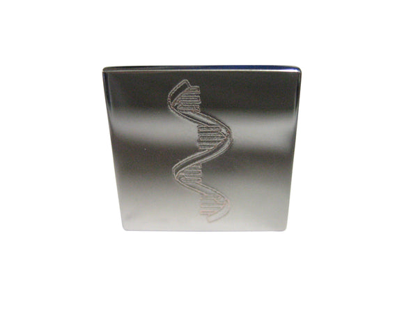 Silver Toned Etched RNA Ribonucleic Acid Molecule Adjsutable Size Fashion Ring