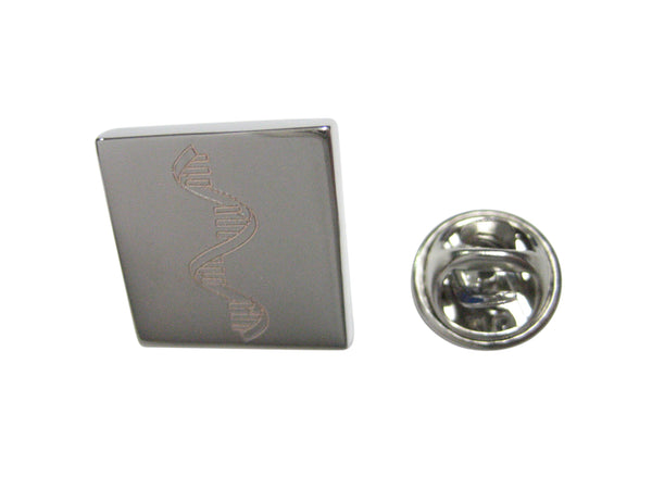 Silver Toned Etched RNA Ribonucleic Acid Molecule Lapel Pin