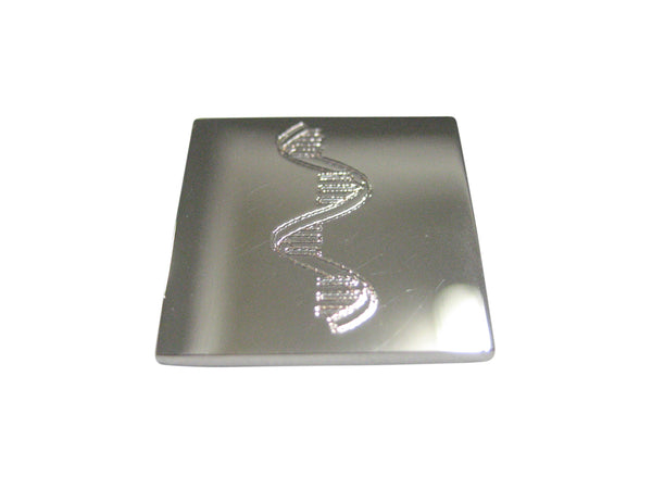 Silver Toned Etched RNA Ribonucleic Acid Molecule Magnet