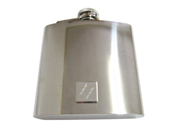 Silver Toned Etched Religious Star of David 6 Oz. Stainless Steel Flask