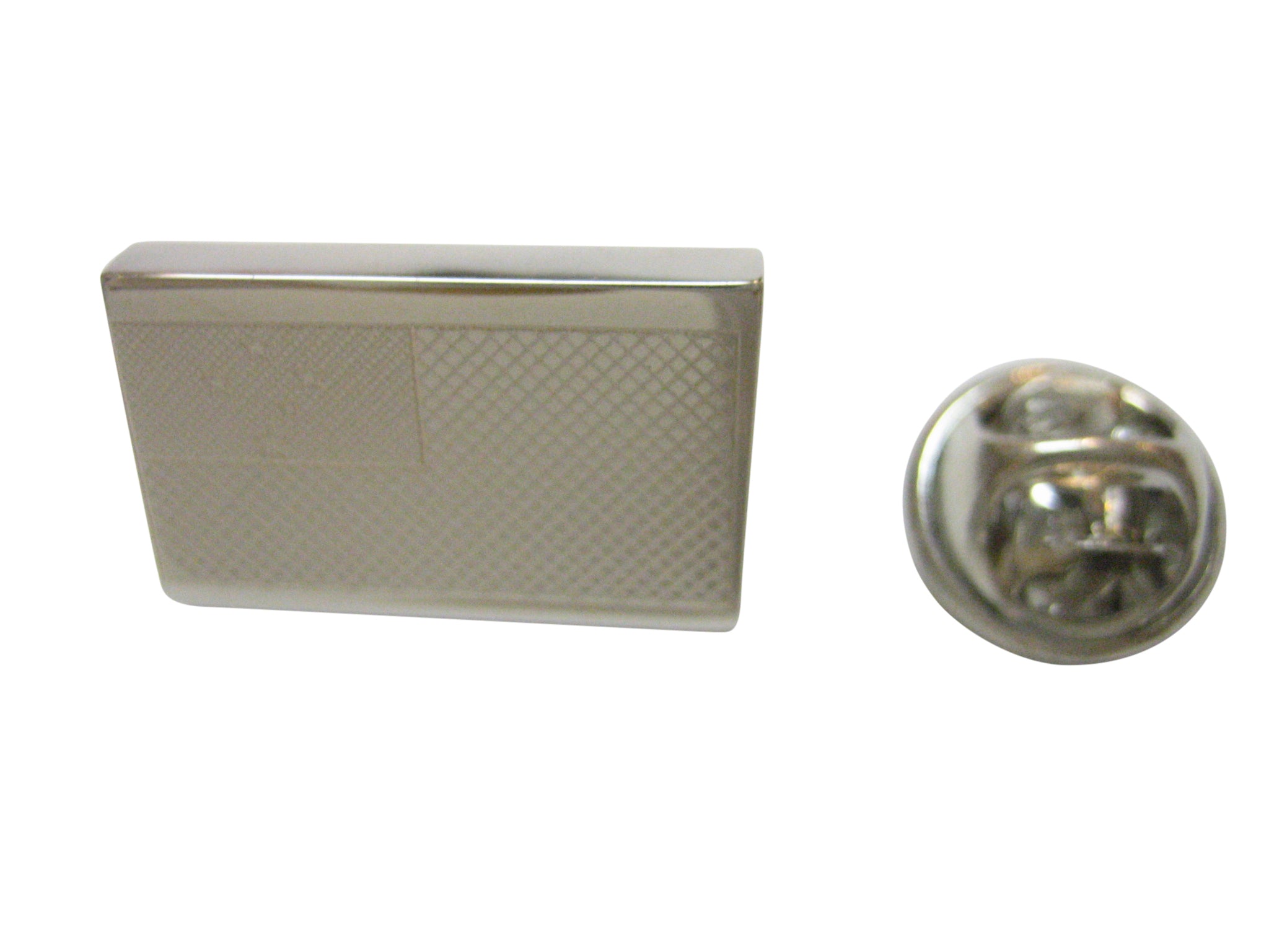 Silver Toned Etched Samoa Flag Lapel Pin