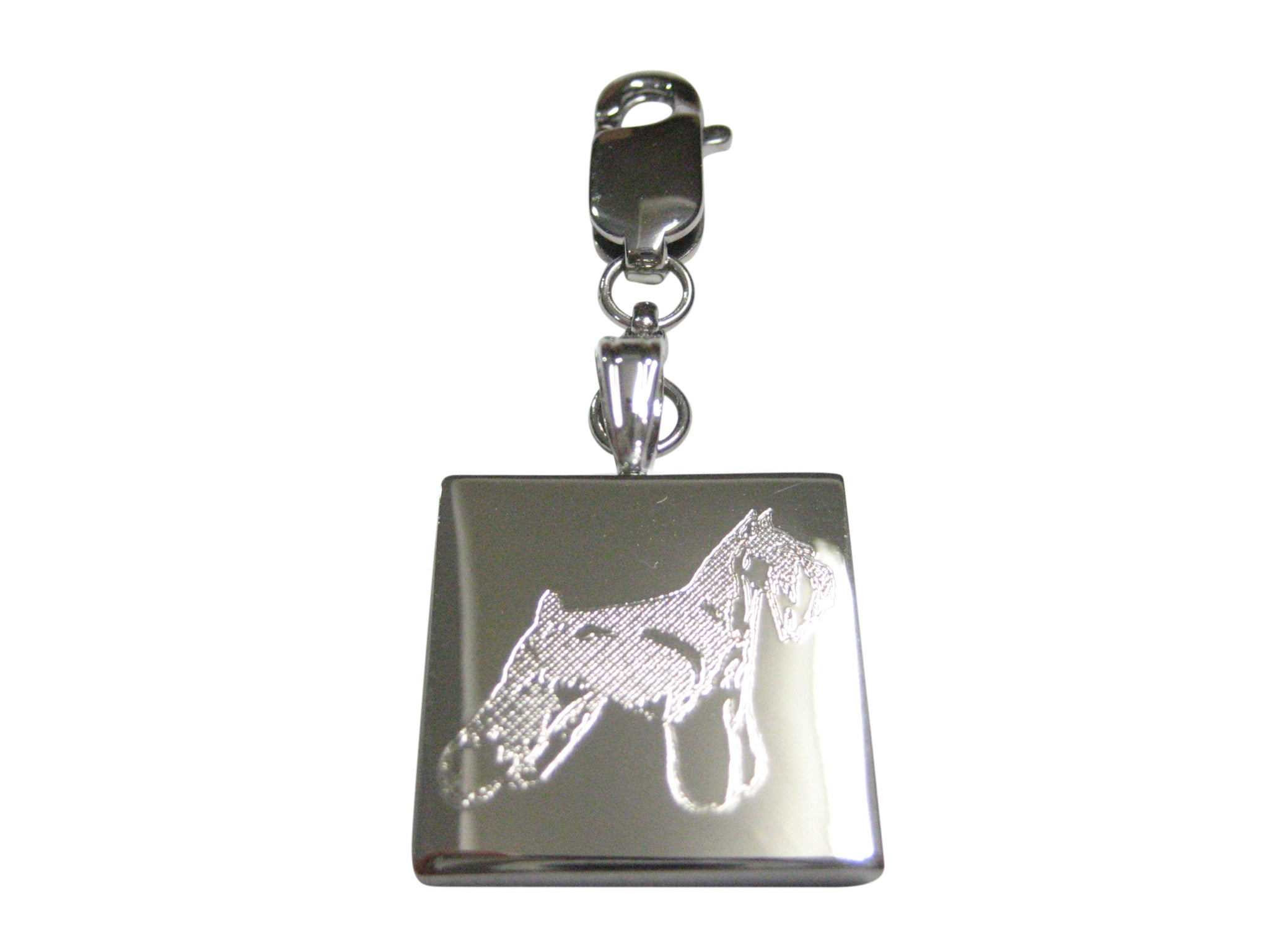 Silver Toned Etched Scottish Terrier Dog Pendant Zipper Pull Charm