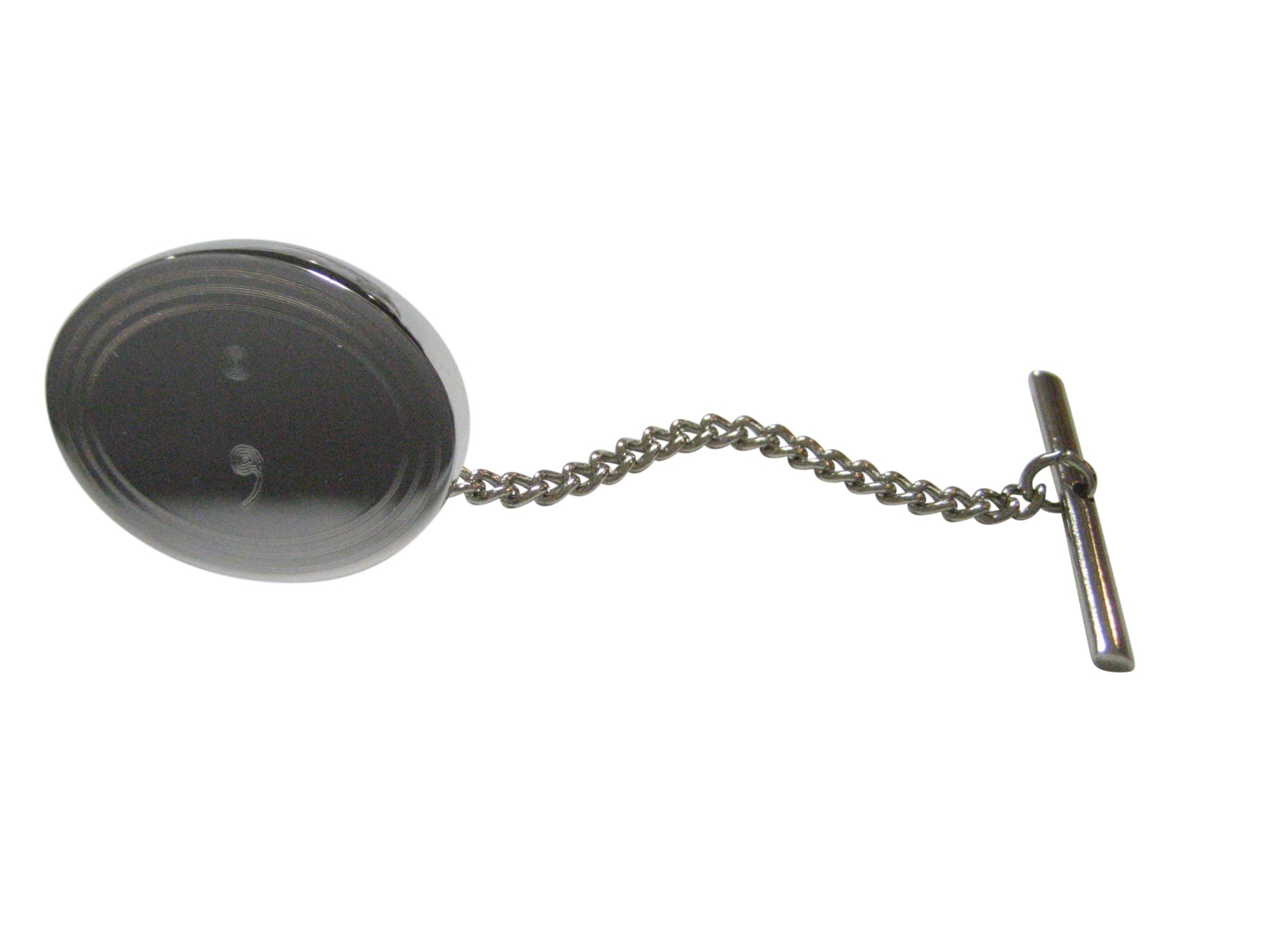 Silver Toned Etched Semicolon Sign Tie Tack