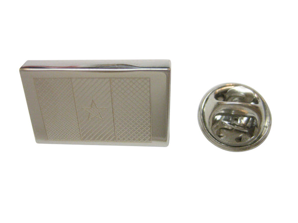 Silver Toned Etched Senegal Flag Lapel Pin